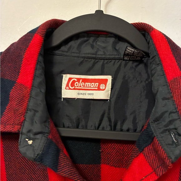 Coleman Red & Black Buffalo Plaid Flannel Shirt Medium - Picture 2 of 6